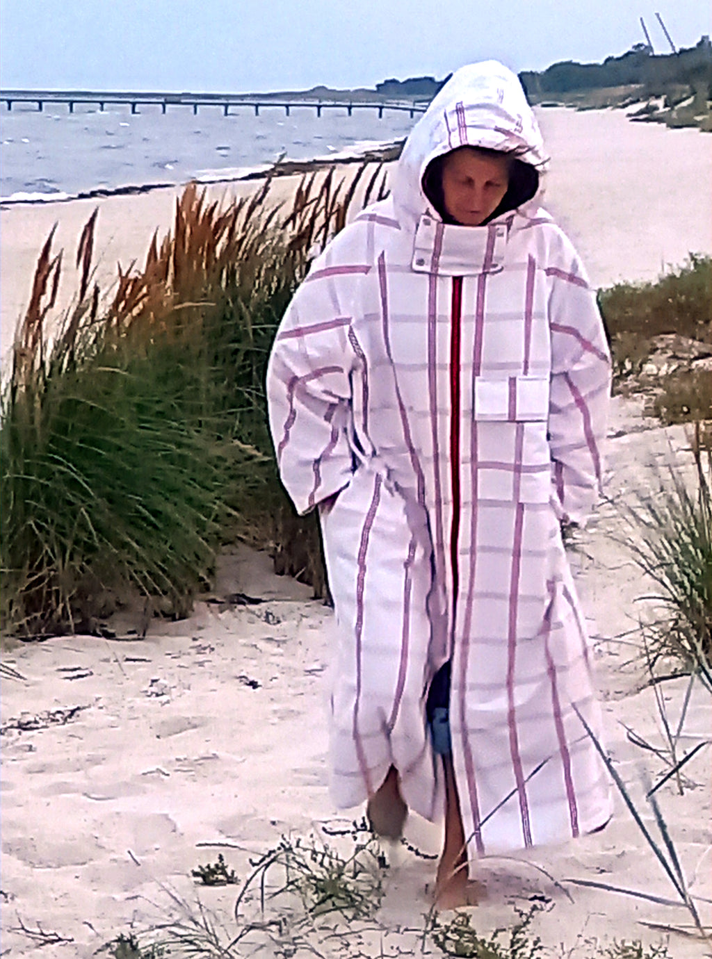 Windy bathrobe front view displaying oversized fit
